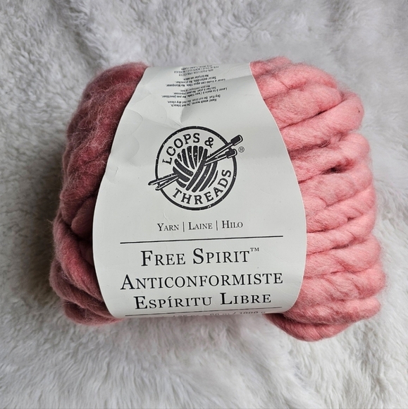 NIB Loops and Threads Free Spirit Yarn | Dusty Rose - Picture 2 of 3